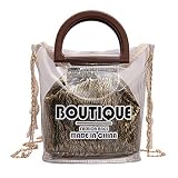 Boutique Mode Frauen Tragbare Transparente Frische Nette Gelee Schulter Umhängetasche Handtasche Hand Brieftasche (Gold)
