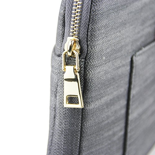 Laptoptasche Notebooktasche Aktentasche Laptop Hülle Case Umhängetasche Messenger Bag für Damen Herren für Lenovo/Macbook/DELL/iPad/Ultrabooks/Tablette/Notebook bis 15 Zoll-Grau - 6