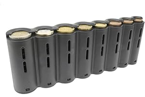 Cartoleria Manzoni di Lo Monaco Rosaria Sas - Porta Monete Euro Contenitori Da 8 Posti In Plastica Ricambio Euro Marsupio Con Molla Spingi Monete