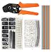 Produktbild WayinTop Crimpzange Stecker Set, Crimpwerkzeug AWG28-18 0,1-1mm² Dupont Steckverbinder und Crimp Pins Stiftleiste mit 2,54mm JST-XH Stecker Kit + 1M 40pin Jumper Wire (Crimpzange Stecker Set)