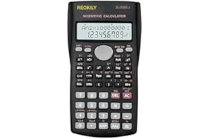 REOKILY JS-82MS-A Handheld Multi-Function 2-Line Display Digital LCD Scientific Calculator School Secondary For Science Maths Stationary Calculater 240 Calculations Function Protective Auto Power Off