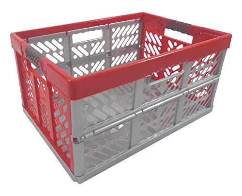 3 x Profi – Klappbox TÜV zert. 45 L bis 50 kg silber / rot Faltbox Kunststoff Box Kiste - 2