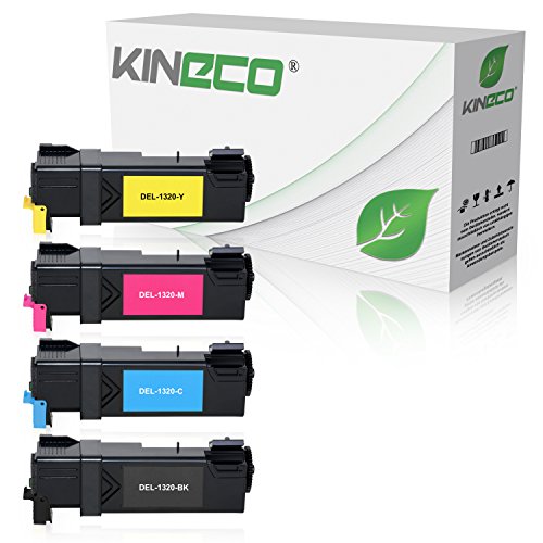 4 Toner kompatibel zu Dell 1320c 1320cn - Schwarz 2.000 Seiten, Color je 2.000 Seiten