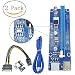 Produktbild USB 3.0 PCI-E Express 1x zu 16x Extender Riser Card Adapter Power Kable für Mining