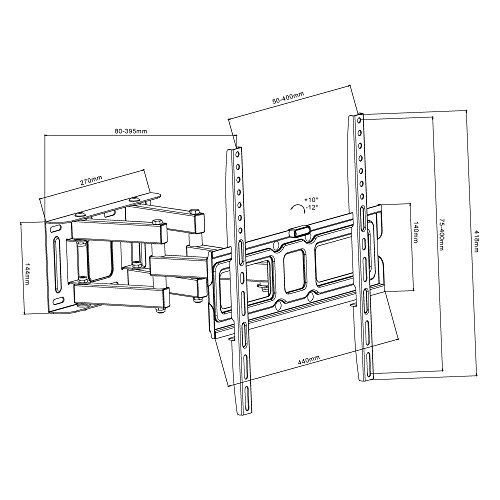 'inotek moov3265.2 soporte de pared orientable/inclinable de tv para pantalla plana 32