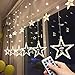 Produktbild LED-Sterne Vorhang Lichter, 2.5M Fairy Vorhang Lichterketten Für Weihnachten/Hochzeit / Party/Garten Dekorationen,Warmwhite