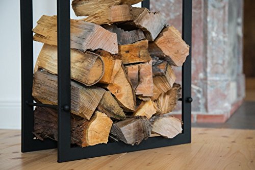 Kaminholzregal Kaminholzständer Höhe: 100cm Verzinkt + Schwarz Kaminholzhalter - 4
