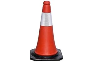 Normaluz Cono - Conos de Señalización Rojo 75 cm con Cinta Reflectante Adhesiva - Conos Fútbol y Entrenamiento - Cono de Seguridad Material Resistente y Certificado UNE-EN ISO 9001