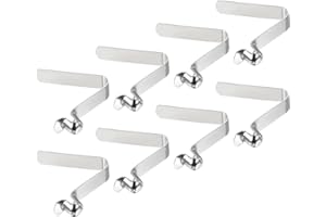 PATIKIL 8.3x8mm Kayak Paddle Snaps, 8 Pack Pole Push Button Spring Clips Steel Hollow Button Locking Tube Single Pin for Camping Awning Tent Pole