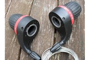 Microshift Gripshift Shifters (6 speed) Mountain Bike Twist Grips Gears + Inner Cables (Free UK Postage)