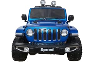 INDALCHESS Coche eléctrico para niños con batería 12V Todoterreno, Mando a Distancia, Super Car, 4x4, 4 Motores, Ruedas de Goma, Función Balancín (Azul)