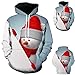 Produktbild Sonnena Herren Winter Warme Weihnachten Hoodie Pullover Sweatshirt Casual Christmas Langarm Schneemann Kapuzen Pulli Jacke Cardigan Pullis Herren Xmas Übergröße Bluse Sweatjacke