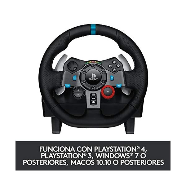 Logitech G29 Driving Force Volante de Carreras y Pedales, Force Feedback, Aluminio Anodizado, Palancas de cambio… - Image 4