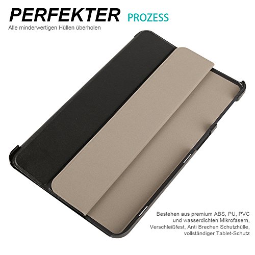 Samsung Galaxy Tab A 10.1 Hülle – Colico Ultra Dünn Case mit Ständer, eigebauter Magnet für Auto Sleep / Wake Up Funktion, Leder Tasche Etui Schutzhülle Cover Stand Holder , Perfekt Geeignet für Samsung Tab A 10.1 Tablet 2016 Version Wi-Fi/ LTE SM-T580N SM-T585N (Black) - 5