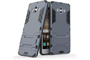 MHHQ - Carcasa para Huawei Mate 10, Huawei Mate 10, 2 en 1, Estilo Robusto, híbridos, Doble Capa, Armadura Defender TPU + PC Hard Case Cover con Kickstand para Huawei Mate 10 -Black Plus Grey
