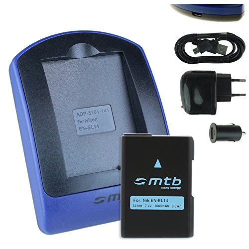 Batterie   Chargeur  USB Auto Secteur  EN-EL14 pour Nikon DF   Coolpix P7700  P7800  D3200  D5200  D5300   - v  liste