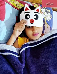 JUZZII Velvet Super Soft & Smooth Sleep Mask Eye Shades for Men Women Girls Boys Kids - Sleep Mask Eye Shades Model No.6