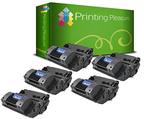 PRINTING PLEASURE 5 Compatible CC364X / 64X Toner Cartridges for HP Laserjet P4015 P4015N P4015DN P4015TN P4015X P4515 P4515N P4515TN P4515X P4515XM - Black, High Yield