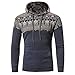 Produktbild VENMO Männer Retro Outwear Langarmshirt Kapuzenjacke Sweatshirt Tops Jackenmantel Herren Kapuzenpullover Longsleeve Pullover Reißverschluss Kapuze Herren Sweatjacke Hooded Jacket (M, Dark Gray)