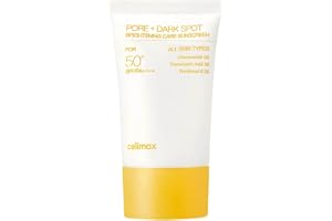 CELIMAX Ansiktssolskydd SPF50+ PA ++++ - Porer + Dark Spot Brightening Care - med niacinamid 5 % och tranexsyra 1 % - Blocker för ansikte, porer och fläckar - 50 ml