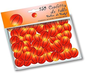 Christian Fabrications150 table confettis basketball balloon - 1in - 2,5 cm - Made in France