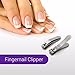 Premium Stainless Steel Professional Nail Clippers Kit for Fingernails & Toenails + 1 Nail File (Cleaner) with a Travel Leather Case - a Set of Sharp Nail Cutters, 100% Money-Back Guarantee of Satisfaction!