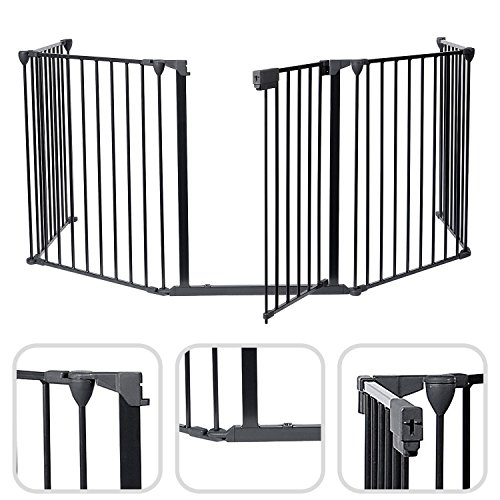 Babyfiled - Children Fire Guard - Premium Baby Stove Fireplace Staircases Guardrail Fire Gate Easy Mounting