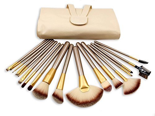 Efrank Pro Makeup Set,18-Piece Cosmetics Professional Make Up Brush Kits with Travel Pouch