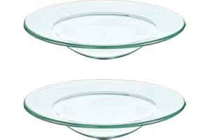 DICIMI Heat-Resistant Glass Dishes for Wax Melters & Oil Burners – 2-Pack Replacement Set (10x10x3cm), Compatible with Electric Wax Melters, Scented Oil Lamps & Fuel Burners – Durable, Universal Fit