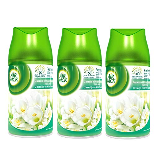 Air Wick Desodorisant Recharge Freshmatic Max Jasmin et Fleurs Blanches 250 ml - Lot de 3