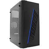 PC Case MPC-50 - Caja Gaming PC micro-ATX/mini-ITX Compacta con 2 x USB3.0 Frontales, Compatible con Gráficas de hasta 23 cm 