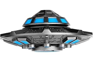 LNCOJOLM Leuchtende UFO Fidget Spinner Metall Hand Spinner für erwachsenes Kind, Raumschiff Fidget Spielzeug Glühen im Dunkeln für Stressabbau, Schreibtisch Spielzeug Geburtstagsgeschenk für Jungen Mann