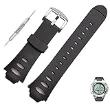Altsommer Armband für SUUNTO Observer SR X6HRM Gummi Sportarmband Verstellbares Uhrenarmbänder Edelstahl Gürtelschnalle Sportarmband Ersatzarmband Replacement für Damen Herren (Silver)