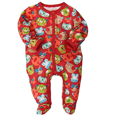 Bóboli Baby Girls INTERLOCK PLAY SUIT "CATS" Full Long Sleeve Bodysuit, Multicoloured (print 9975), 6-12 months (Manufacturer size: 12M) (M