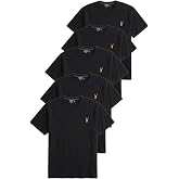 Erkek 5'li Tiş&ouml;rt%100 Pamuk S&uuml;prem Rahat Kalıp Basic Tiş&ouml;rt Bisiklet Yaka Nakışlı T-shirt ERKEK-5Lİ (D&uuml;z, Standart)