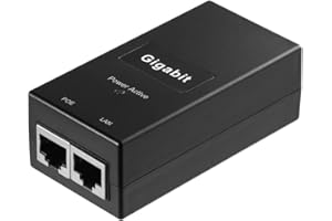 REVODATA adaptateur injecteur gigabit PoE, IEEE 802.3af/at poe+, sortie 48V 0,5A, 10/100/1000 Mbps (D05A-G)
