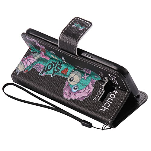Feeltech Samsung Galaxy J3/J310 Hülle PU-Leder und Brieftasche Bunte Muster Fall mit Magnetverschluss, Hybrid-Kickstand mit Stand-Funktion, schlagen Sie schützende weiche TPU Stoßstangenabdeckung und Kreditkartenhalter für Samsung Galaxy J3/J310 Handgelenk Bügel-Buch-Art-Geldbeutel-Tasche mit 2 In 1 Berühren Sie Stift – Grüne Maus - 4