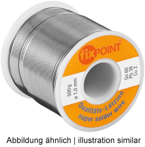 Lötzinn (2 Stück) ø 1,0 mm 100 g Spule Material: L-Sn 60%/ Pb 38%/ Cu 2%