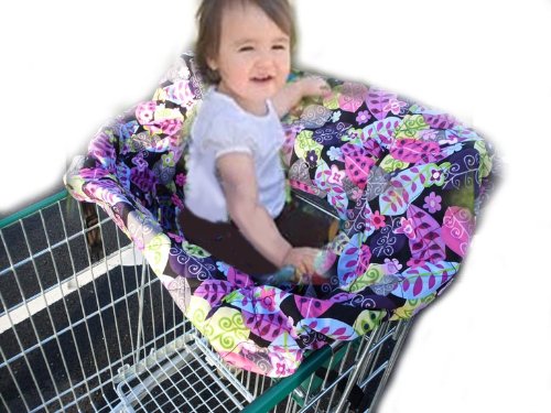 Maxtto 2 in 1 shopping trolley cart & high chair cover (rain forest)