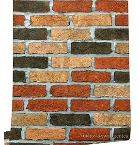 Wallgenics 3D Modern Brick Style Self Adhesive Wallpaper Easily Removable Wallpaper, Wall Sticker, PVC Adhesive for Bedrooms, Living Room, Hall, Kids Room, Play Room Home Decor Stickers (333 x 45 cm)