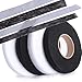 Produktbild SERWOO (10mm+15mm) 280 Yard 4 Rollen Saumband Bügelband Bügelsaumband Hem Tape Klebeband aufbügelbar Schwarz Weiß für Jeans Hosen Kleidung Vorhang usw