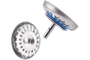 2-pack diskhovsil, 80 mm 304 rostfritt stål diskhovsil korg med flera hål för kök och badrum