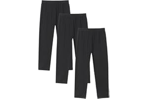 Dybker 3 Pack Girl Legging Cotton Kids Stretchy Pants Plain Tights Trouser Dance Full Length, Thick