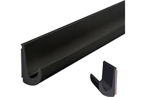 Inscrip Bande de gouttière à fermeture éclair en forme de J - 26 mm de hauteur - Autocollant en PVC - Bande de dérivation pluie de toit pour camion, camping-car, bateau, camionnette, porte - Noir - 5