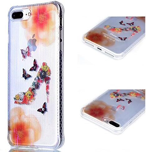 iPhone 7/7S Plus Case, HZSSEC Pattern design Silicone Case, Soft TPU Gel Rubber Skin Clear Silicone Back Cover for iPhone 7/7S Plus, High Heels