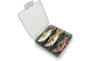 ‎ODS LURE ODS Wobbler Kunstköder Set 3-Gelenkartige Langsam Sinkende Angelköder zum Angeln auf Zander Hecht Forellen