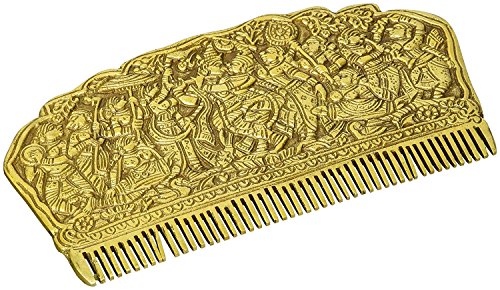 Purpledip Rare Collection Brass Idol Radha Krishna & Gopis (Raas Leela); Intricate Carving Indian Antique Collectible Home Temple Décor Gift (11035)