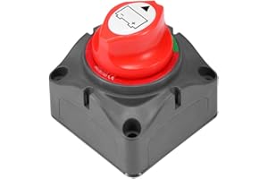 ALLOMN Interruttore per Batteria per Auto, Universale 12V / 24V 300A Interruttore di Isolamento Batteria Interruttore Principale Impermeabile per Barca di Imbarcazioni