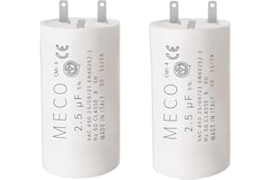 ROXOLID Lot de 2 condensateurs 2,5 µF - Pièce d'origine - type Faston 2,8 à cosses – 10 000 h - Compatibles de moteurs de volet roulant 6 Nm - GARANTIE 2 ANS - Fabrication européenne