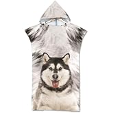 FANSU Strand Poncho Mit Kapuze – Mikrofaser-Badeponcho 75x110 Cm, Schnell Trocknend, Für Damen & Herren